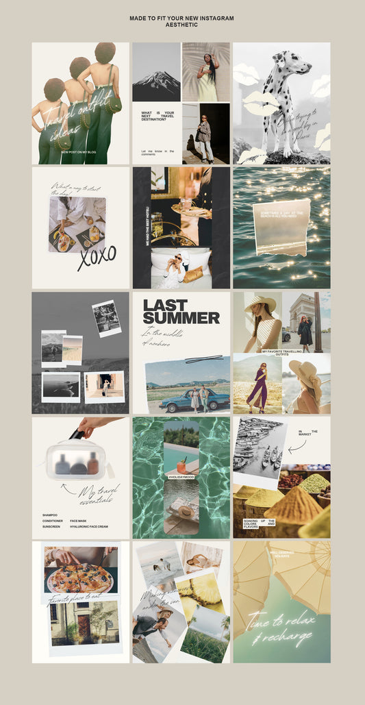 Instagram templates in rectangular format made to fit your new Insta aesthetic