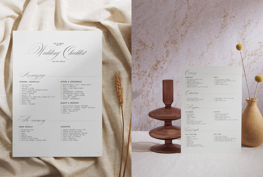 Editable wedding checklist for brides and grooms