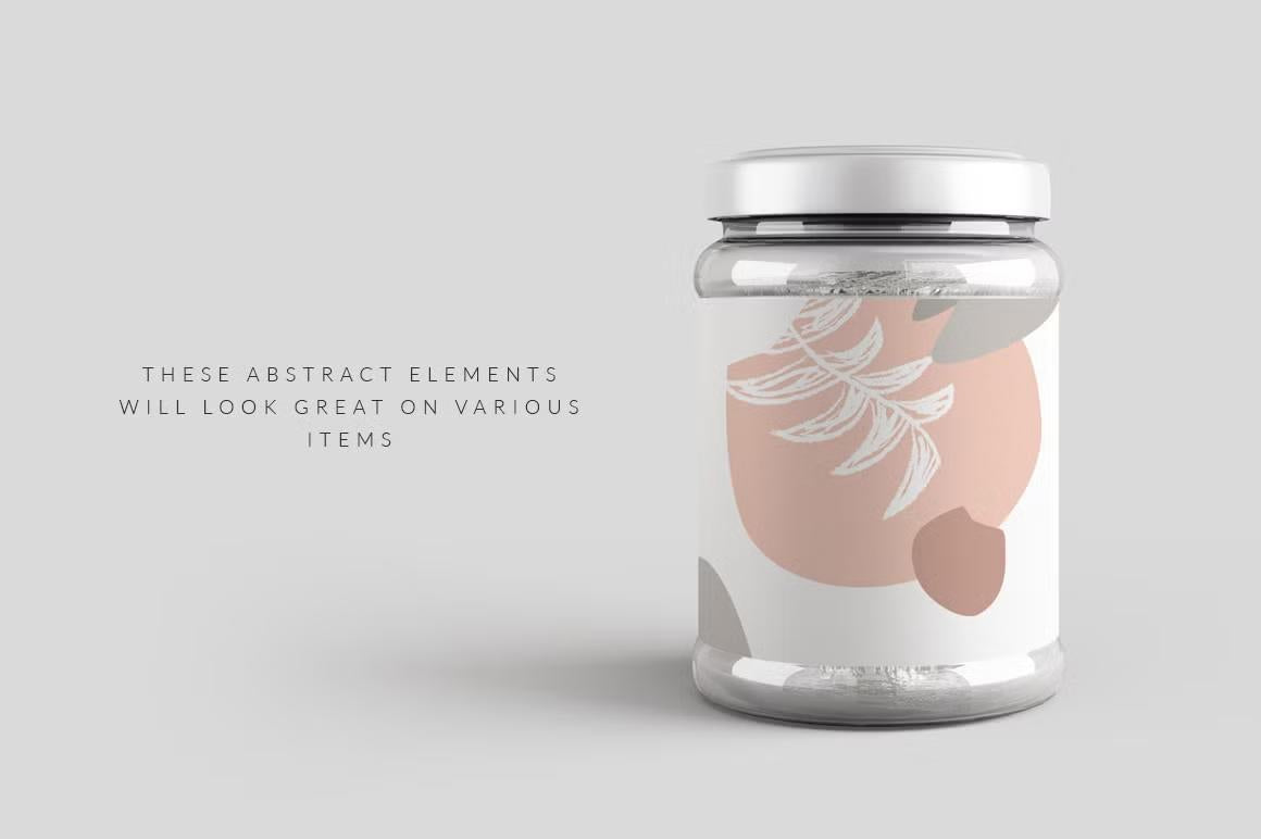 Abstract shapes, textured backgrounds will look great on various items