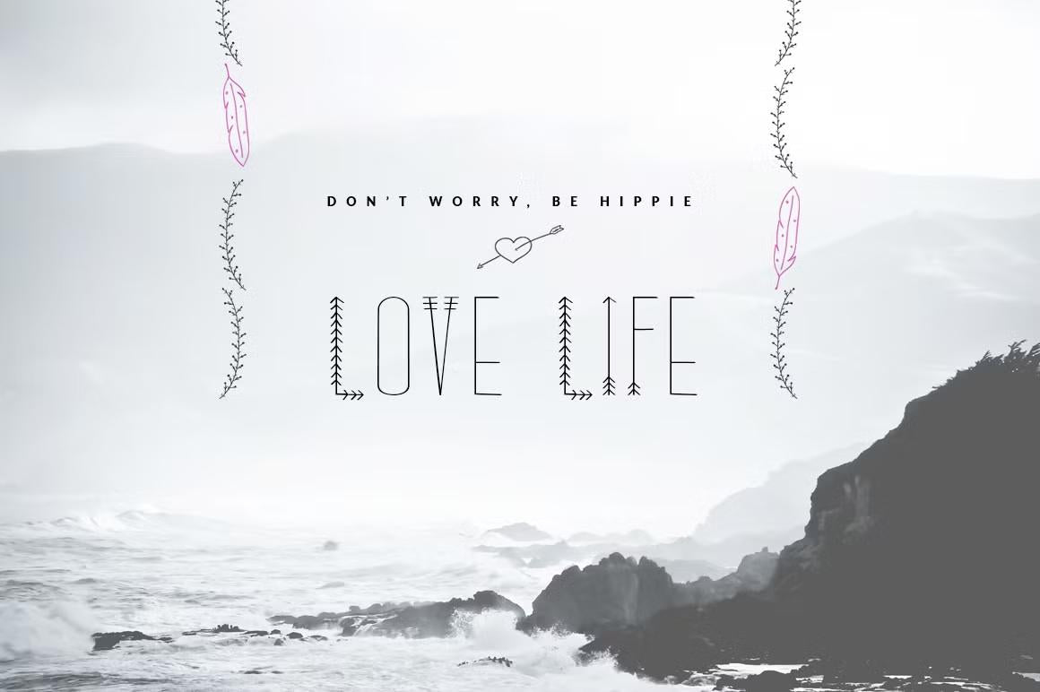 Elevate your designs with the handmade charm of Boho Spirit hipster font