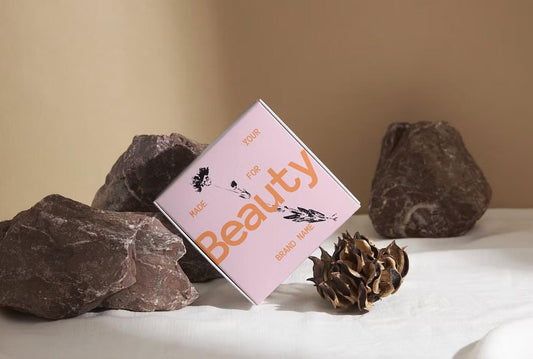 Hand-pressed flower used in minimalist branding