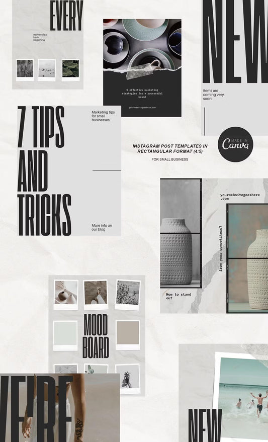 Instagram Rectangle Format (4:5) Posts for Canva - Small Business