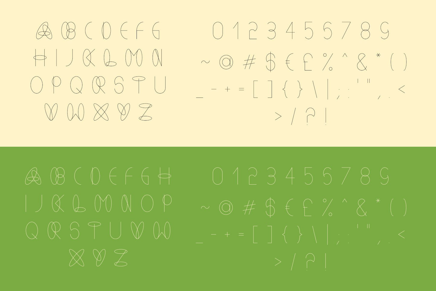 Modern Geometric Thin Font - Verisio