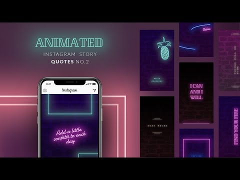 Bring your Instagram stories to life with these neon animated story quote templates