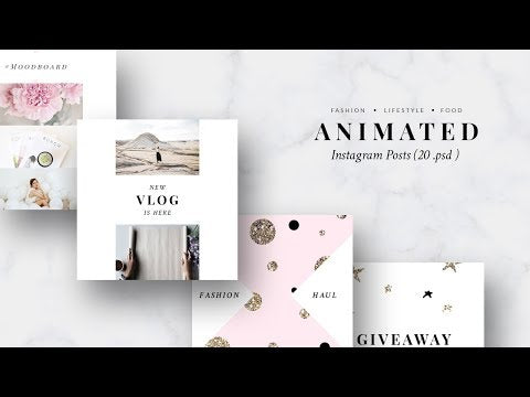 Elevate your Instagram with our animated pink & gold post templates