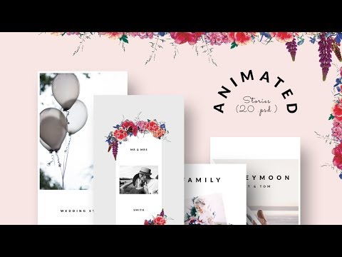 Elevate your Instagram with our animated Instagram story templates in wedding style