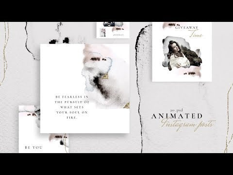 Animated Instagram Post templates in watercolor style - Bring your feed to life!