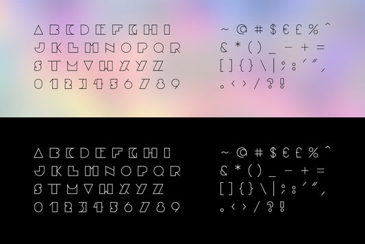 Raw Blocks Outline characters