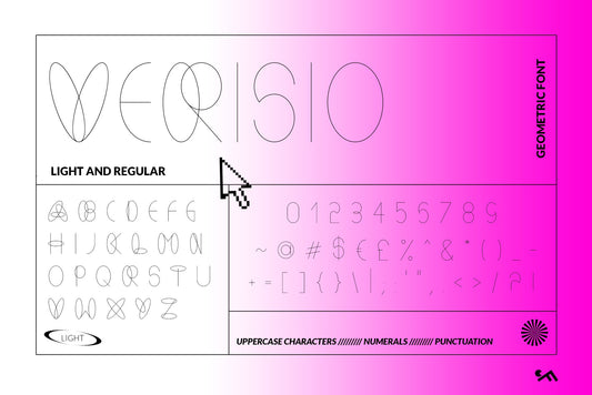 Minimalist font 'Verisio' for trendy and sophisticated designs