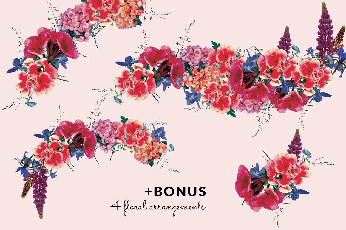 Animated Instagram story templates , wedding theme bonus - 4 wedding flower arrangements