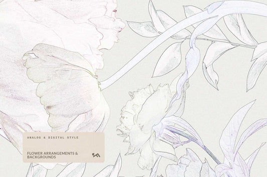 Vintage Elegant Flowers Backgrounds for diverse design projects (analog and digital style)