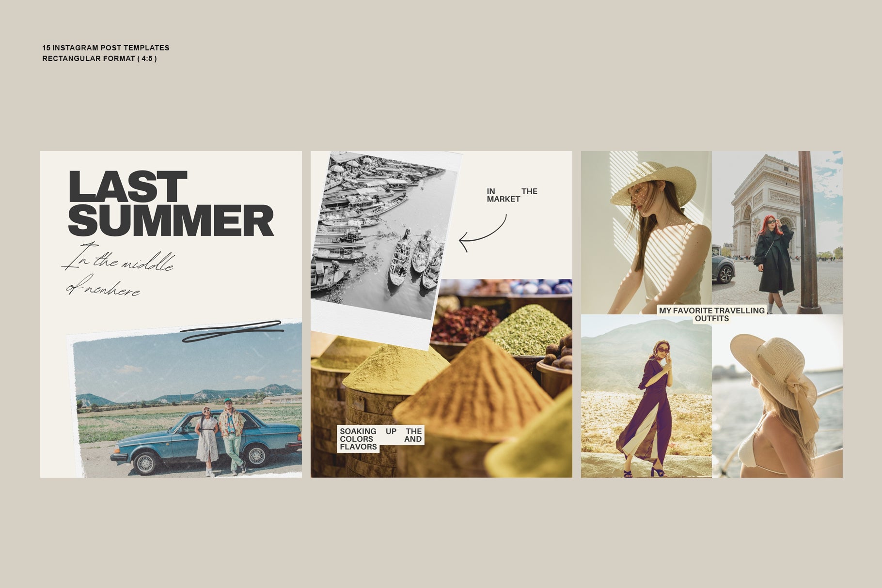 Modern, minimalist, and classy IG post templates in new rectangular format 