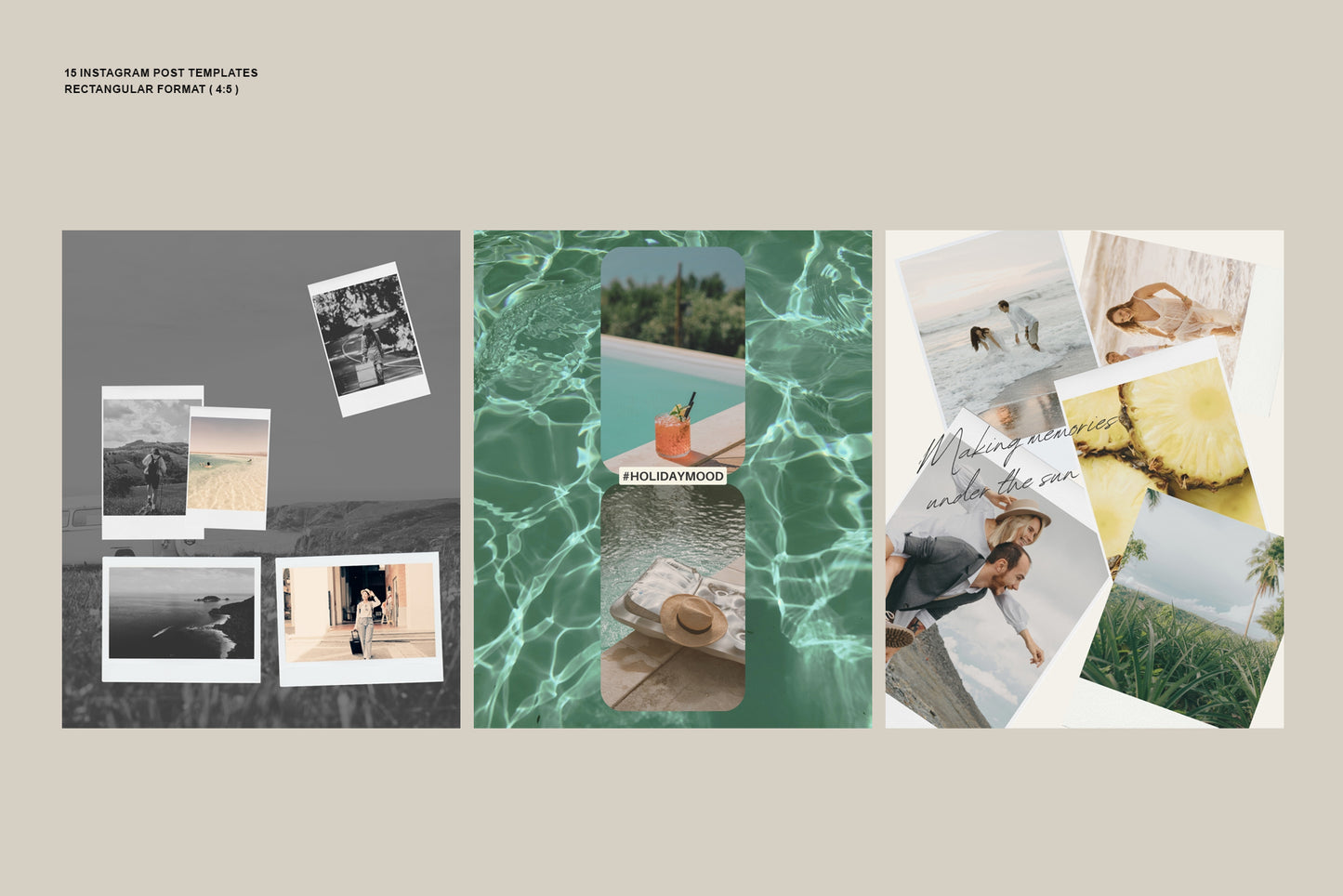 Rectangular format Instagram post templates  are ideal for fashion, lifestyle, and travel influencers
