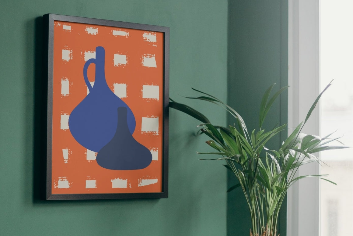 Contemporary vase artwork for home decor