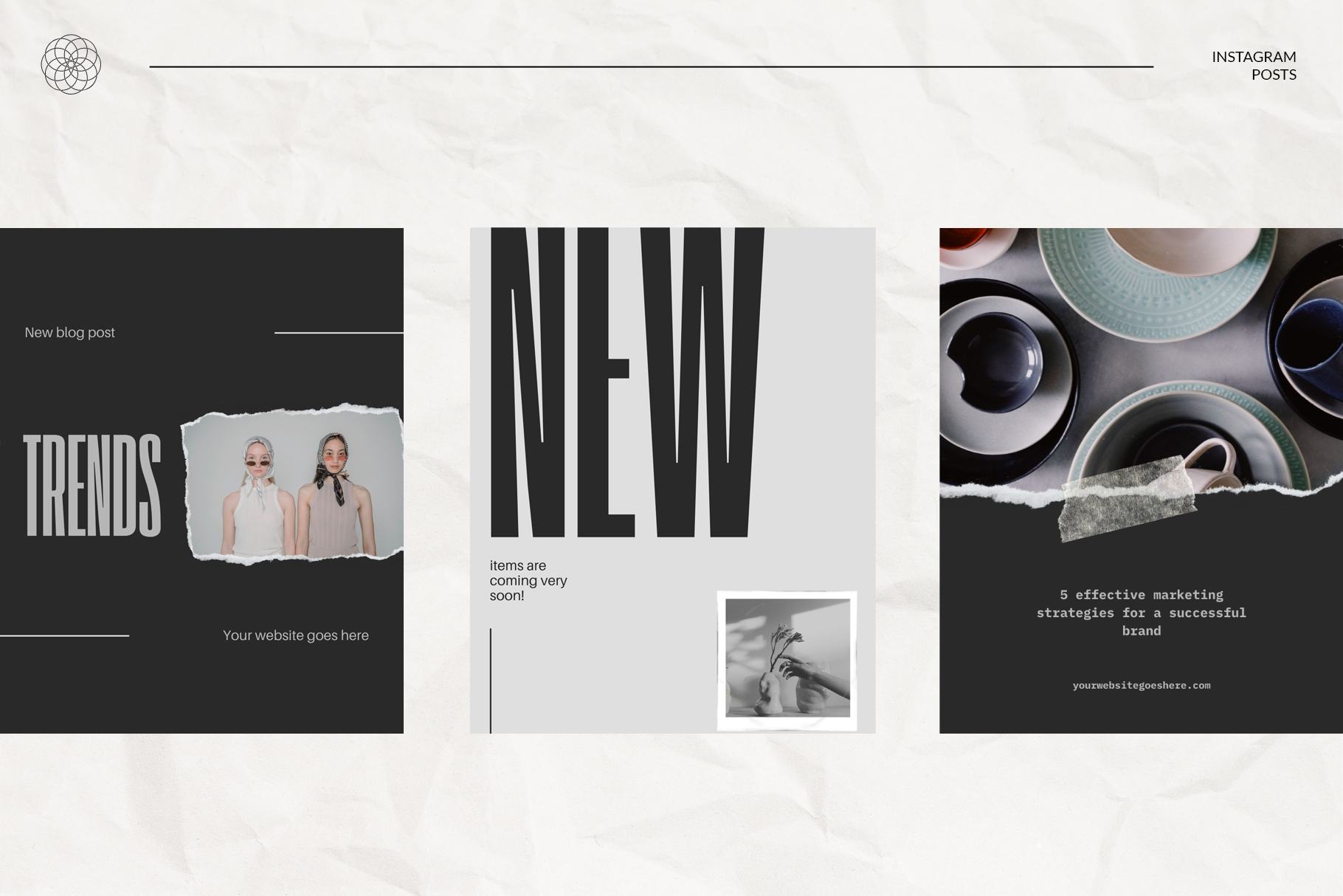 Customizable Insta (4:5) templates for fashion, lifestyle, travel, and more