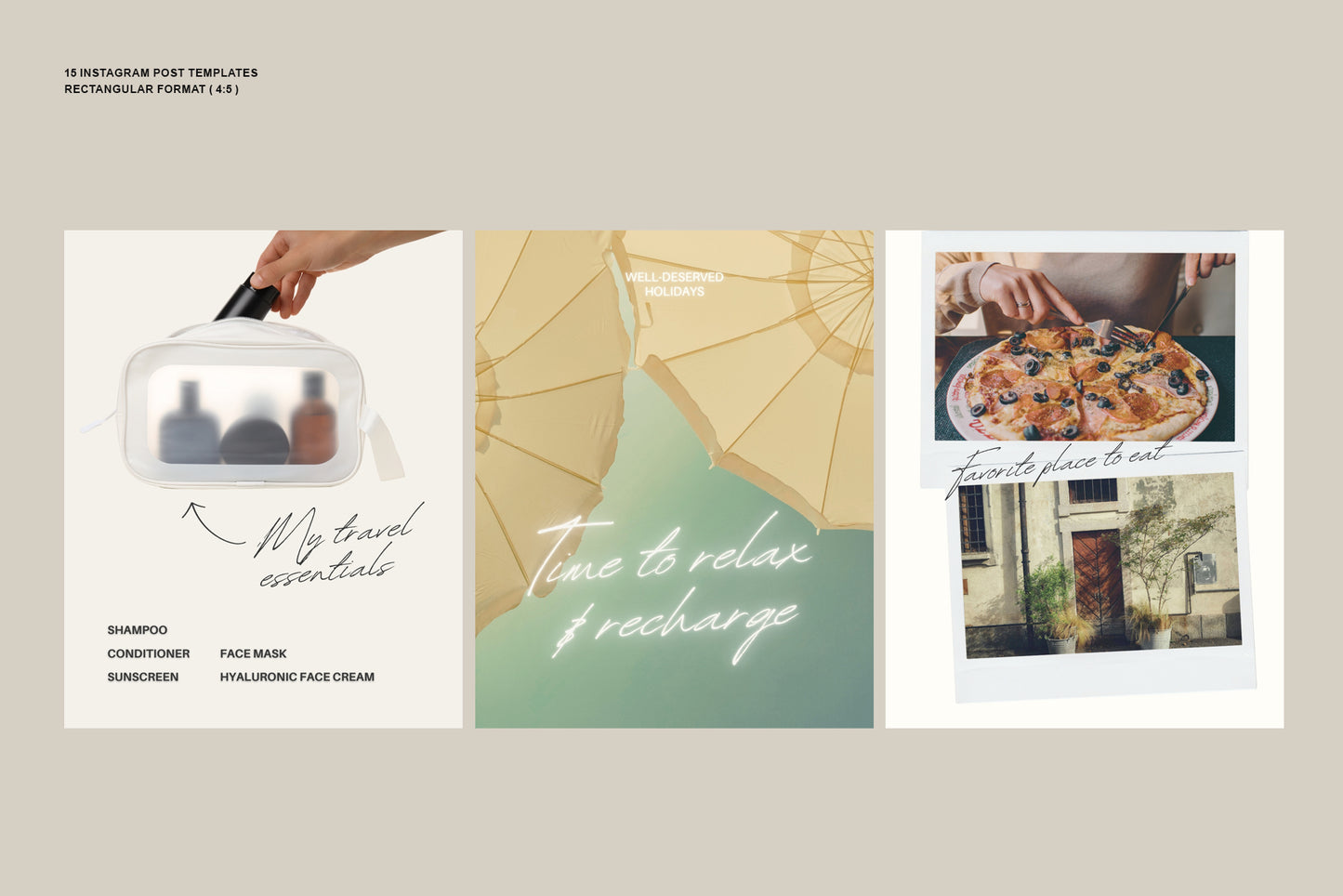 Rectangular format Insta post templates are specifically created for Canva and website use