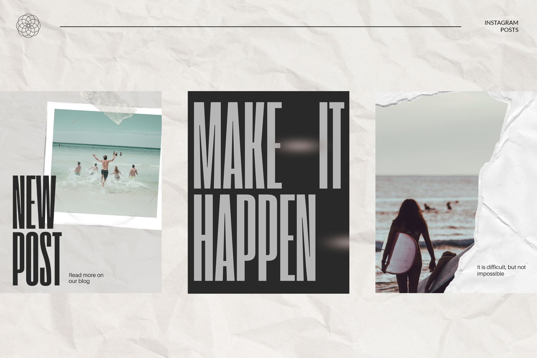 Modern new format (4:5) Insta templates suitable for personalization to match mood or brand