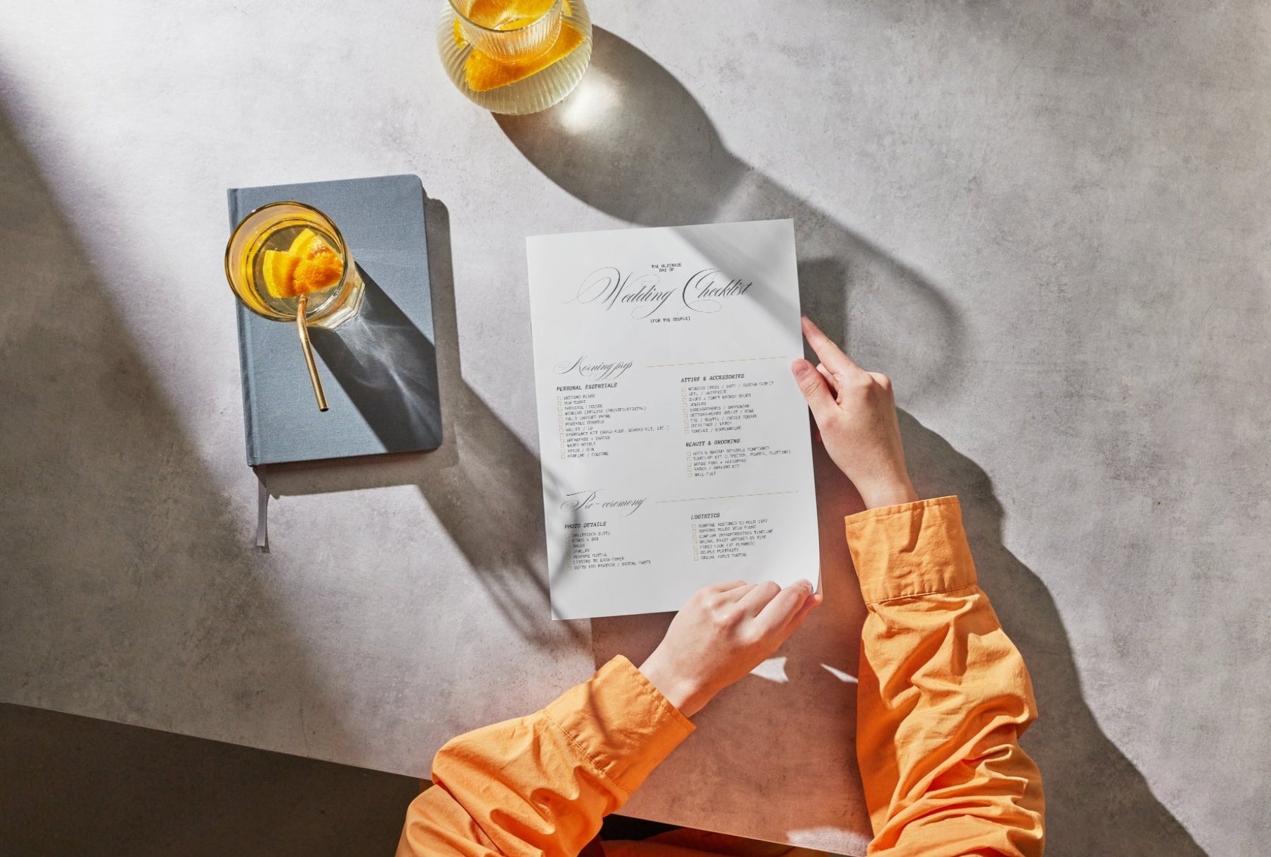 Organized wedding day timeline template