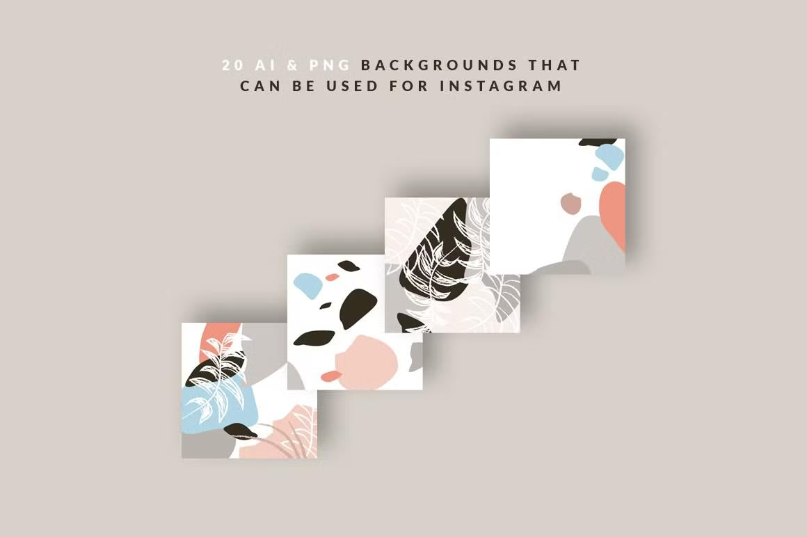 20 Adobe Illustrator and PNG backgrounds that can be used for Instagram