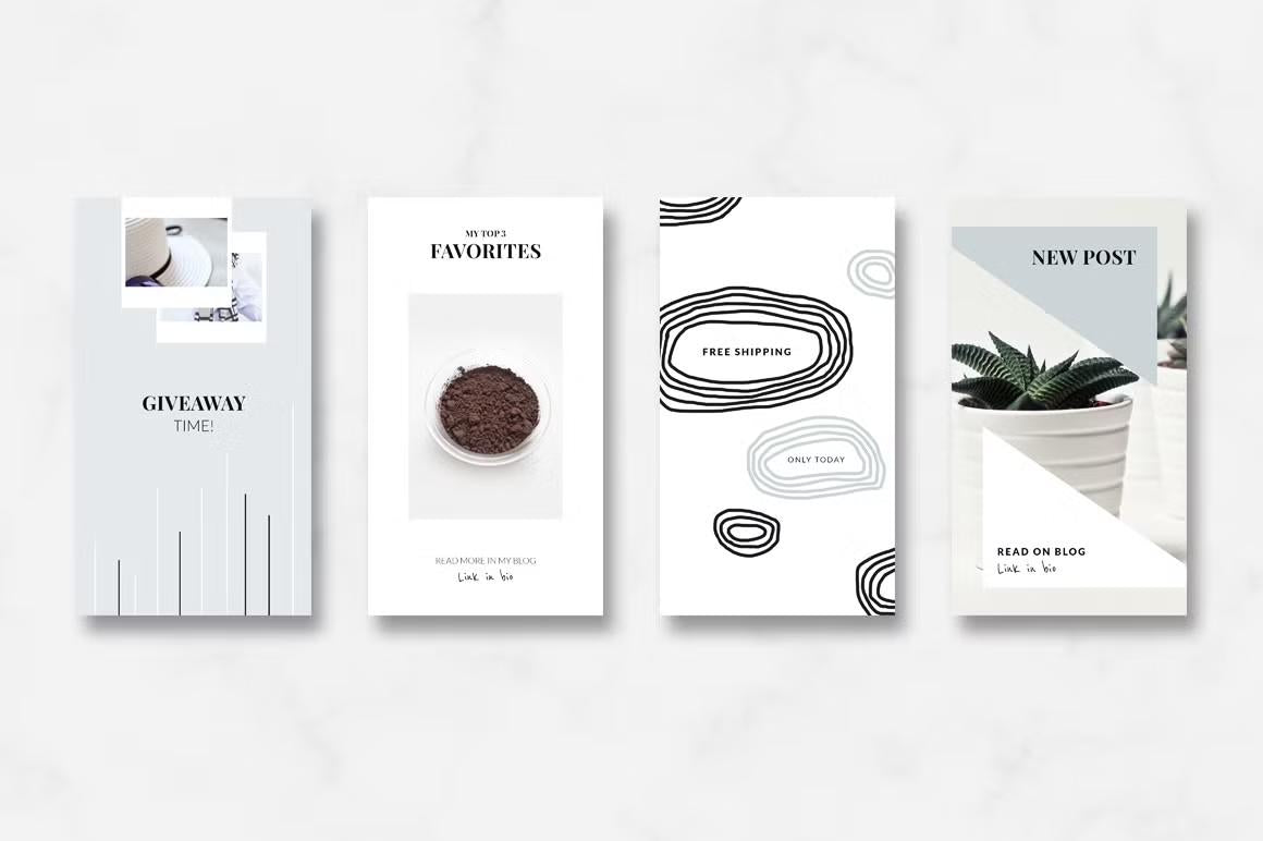 Share your Instagram journey with our animated pastel blue Instagram story templates