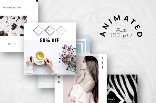 ANIMATED Instagram Posts - Minimalist