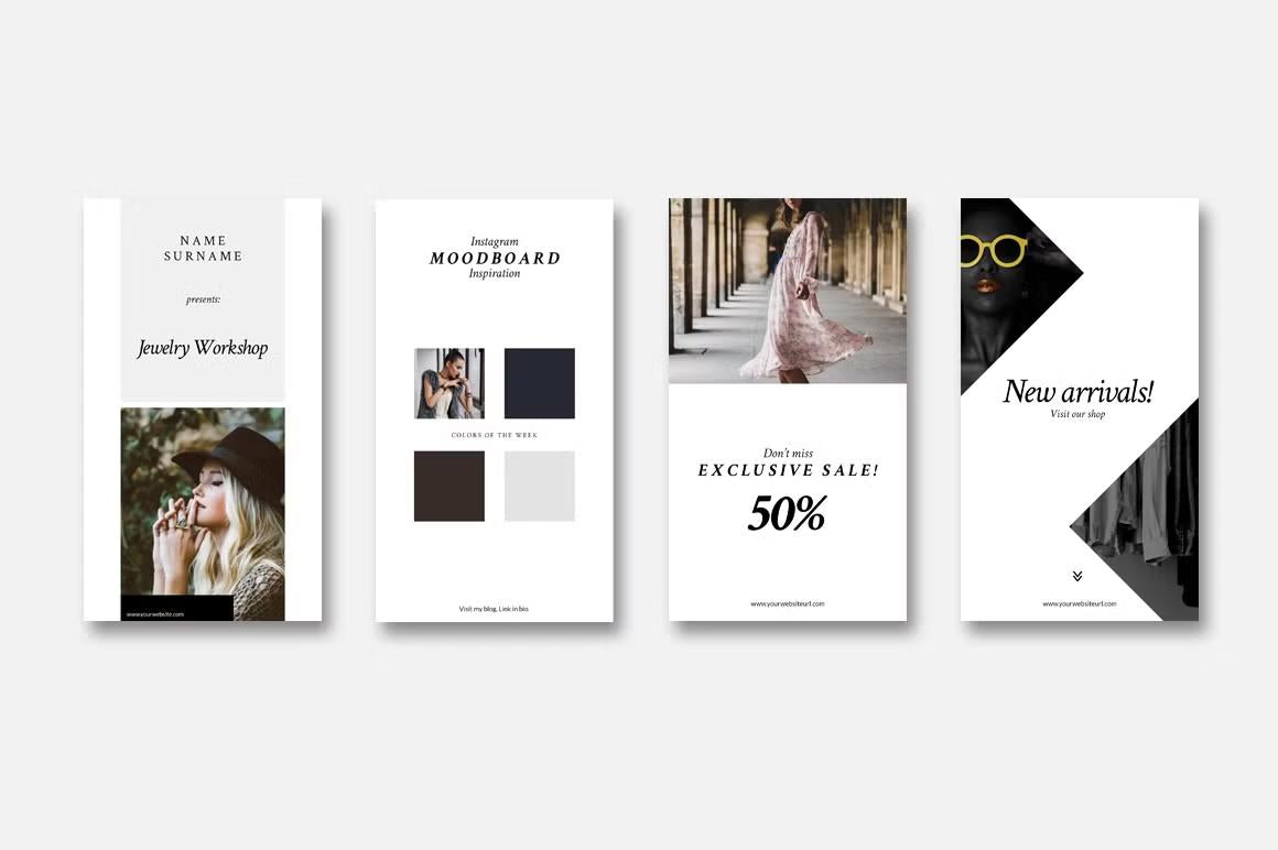 Animated Instagram story templates -ideal for fashion, lifestyle, and travel bloggers