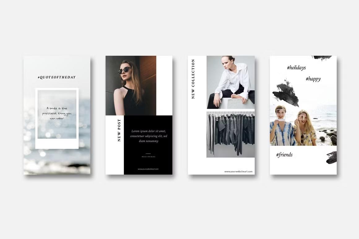 Animated Instagram story templates for lifestyle blogs