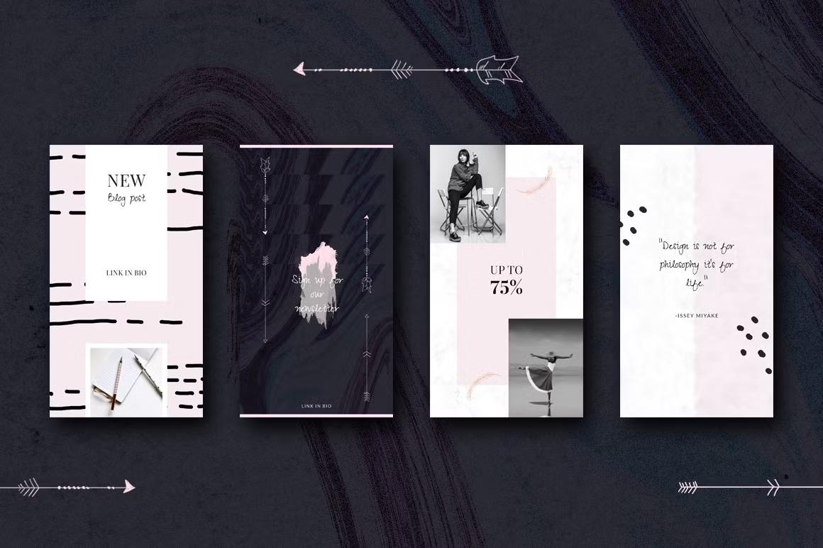 Create a stunning Instagram feed with our animated Boho Chic story templates