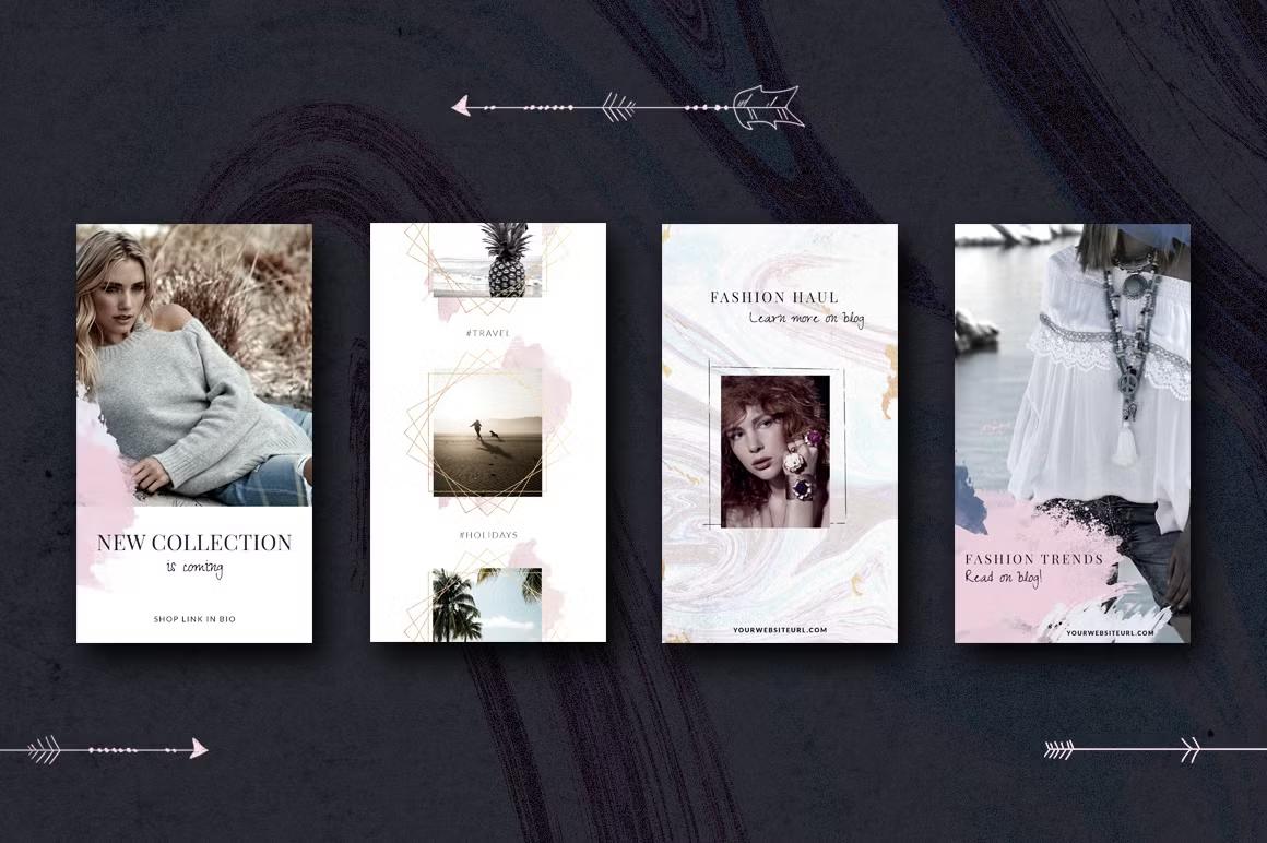 Impress your followers with our animated Boho Chic Instagram story templates