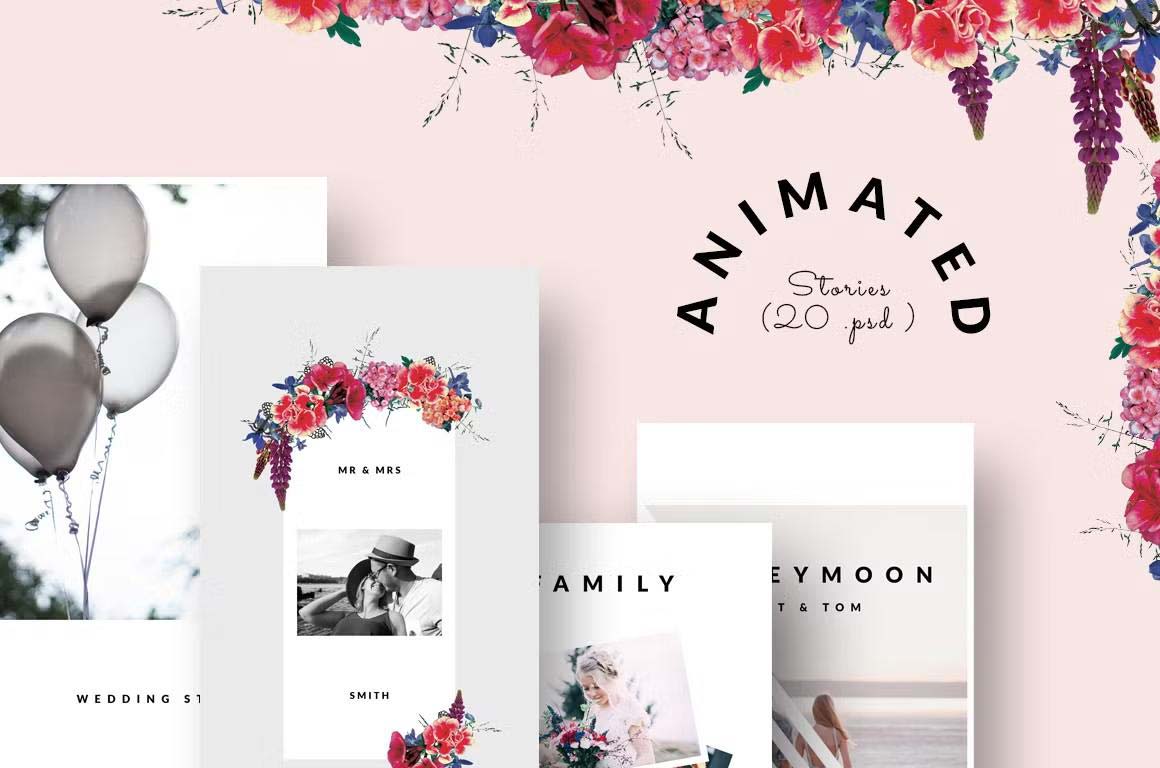 ANIMATED Instagram Stories - Wedding