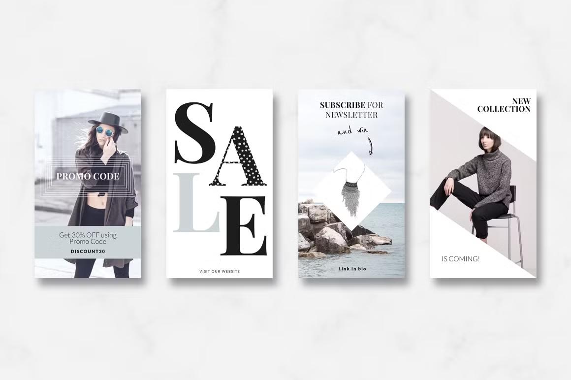 Share your minimal style with our stylish animated pastel blue Instagram story templates