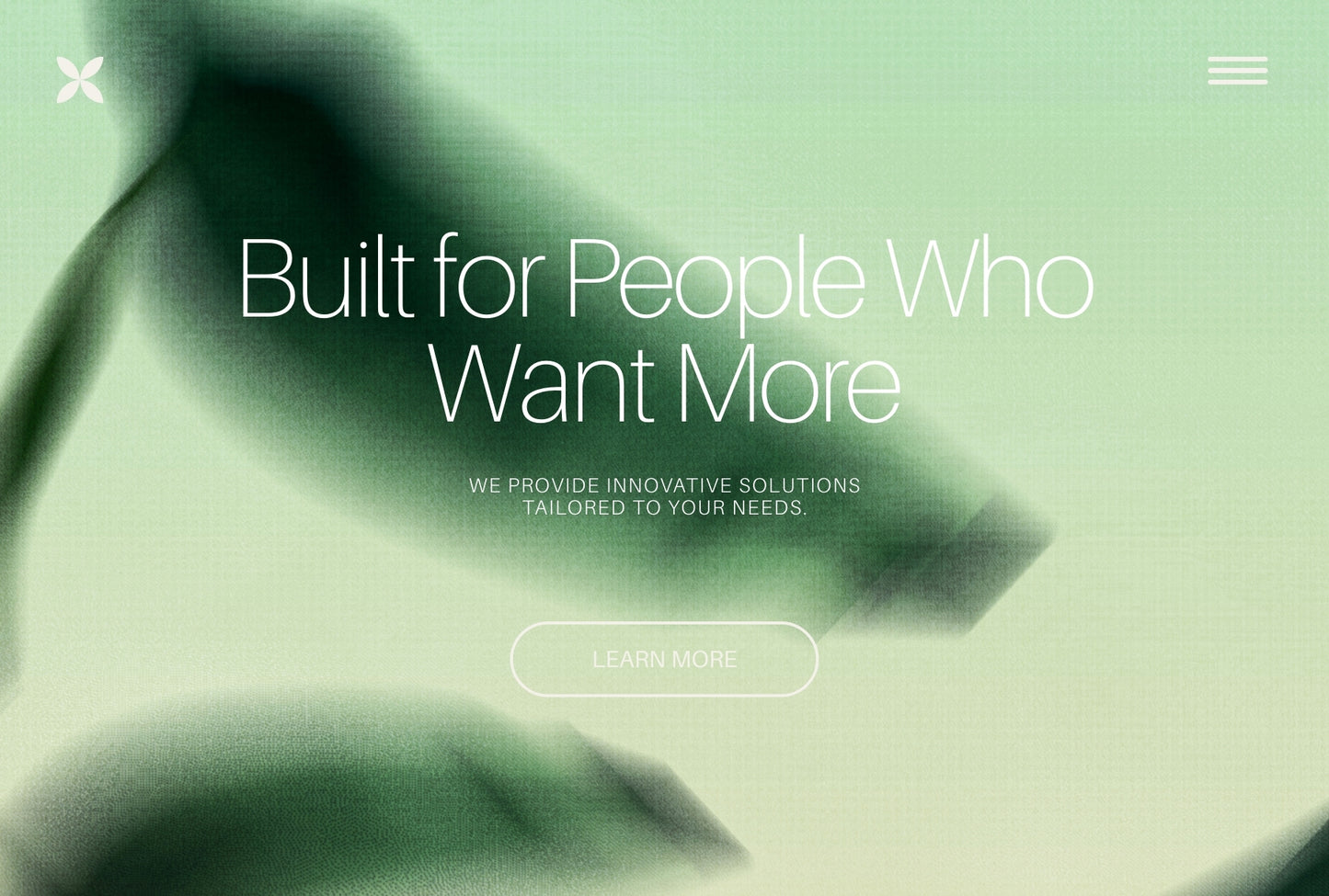 Soft green pastel blurred flower background with modern abstract gradient effect