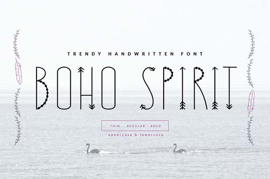 Boho Spirit - handwritten hipster font