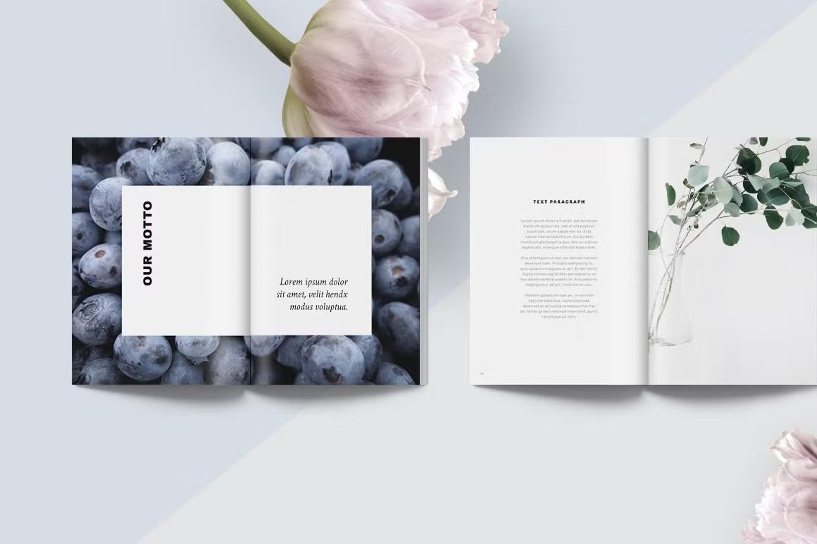 Minimalistic and elegant fashion lookbook template - Light