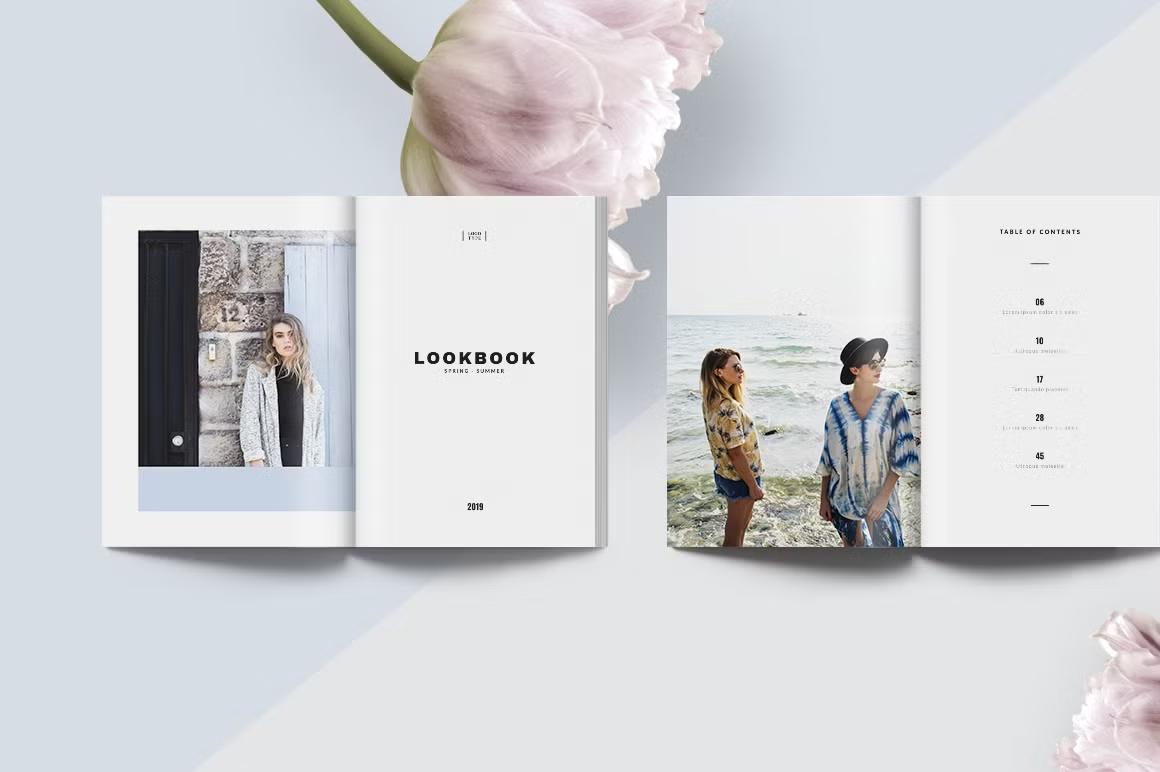 Lookbook / brochure template - table of content