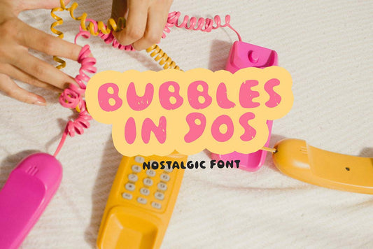 Bubbles in 90s Nostalgic Font