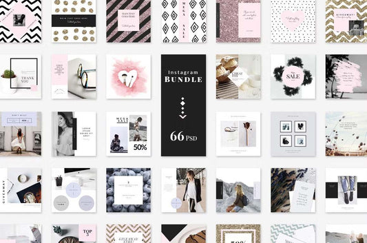 Instagram post templates' BUNDLE - Lifestyle & Fashion