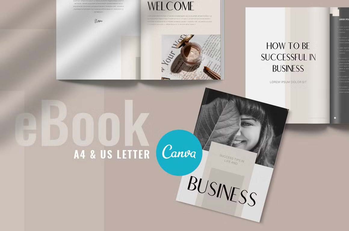 Canva eBook minimal and classy template for bloggers and various businesses