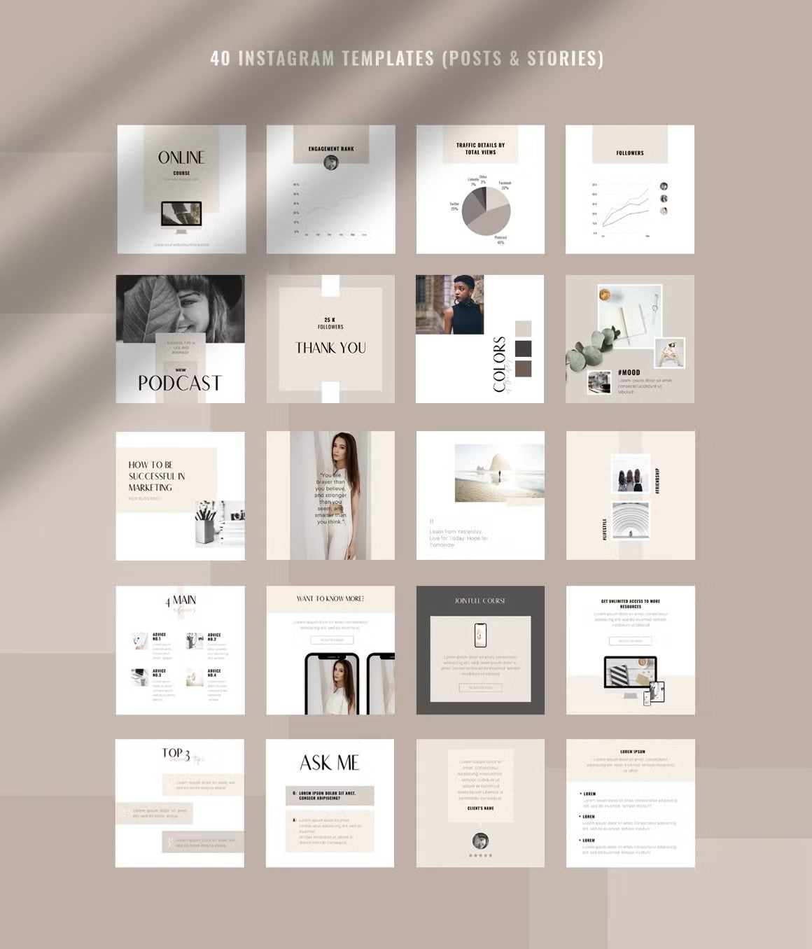 20 Instagram post templates for coaches, course creators