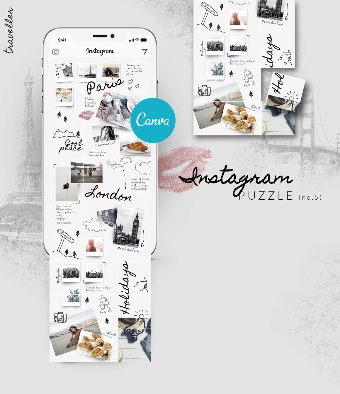 CANVA BUNDLE | Instagram PUZZLE templates