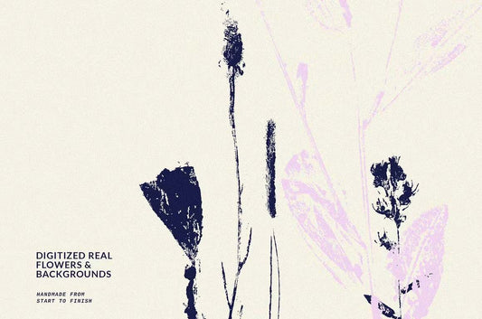 Digitized Real Flowers & Backgrounds
