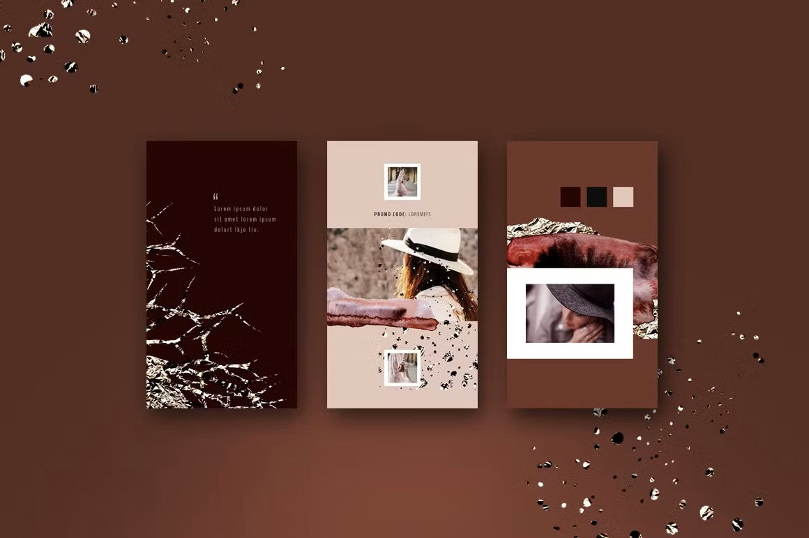Customizable Instagram story templates allow you to replace text, photos, and fonts to suit your brand
