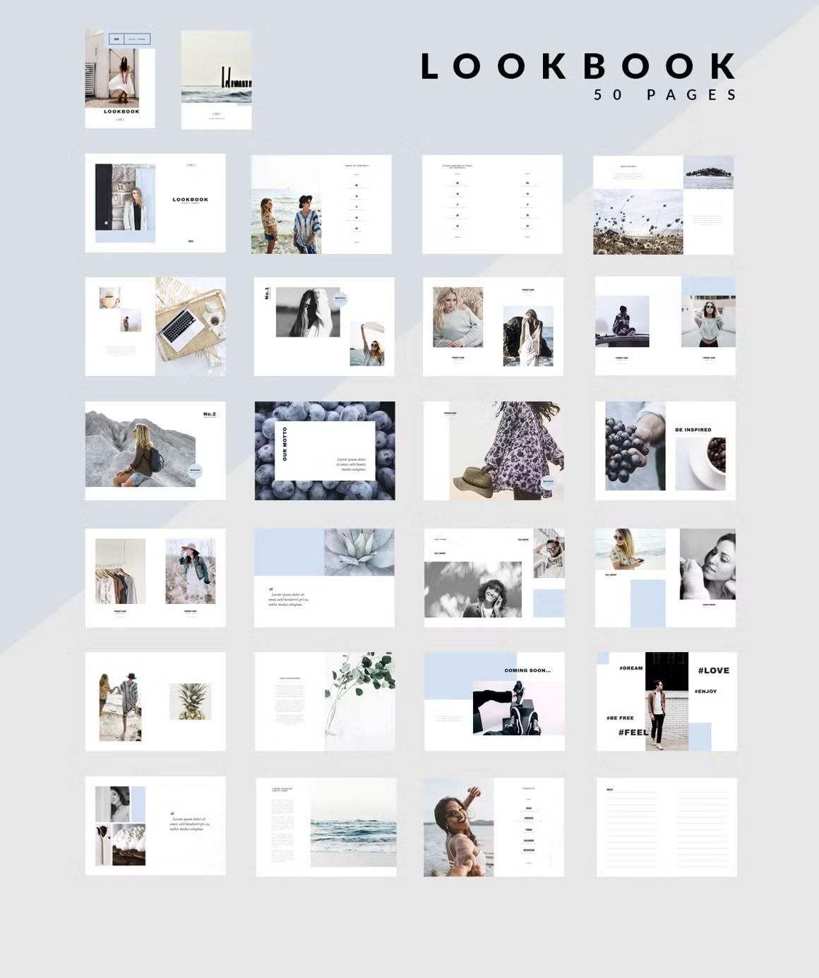 Versatile 50-page InDesign brochure template