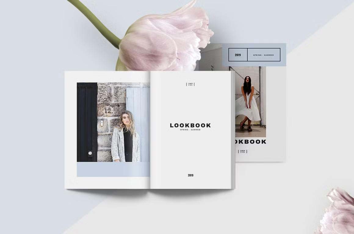 Lookbook / brochure template - light - minimal and modern fashion lookbook template