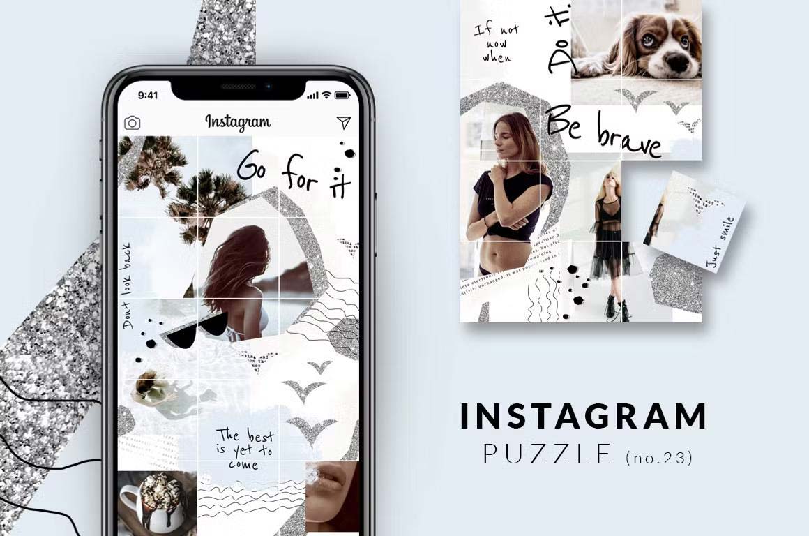 Instagram PUZZLE template - Modern