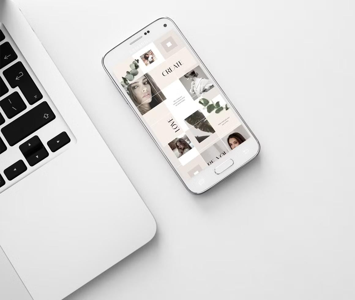 Instagram puzzle classy template perfect for fashion, lifestyle, and travel influencers aiming for elegance