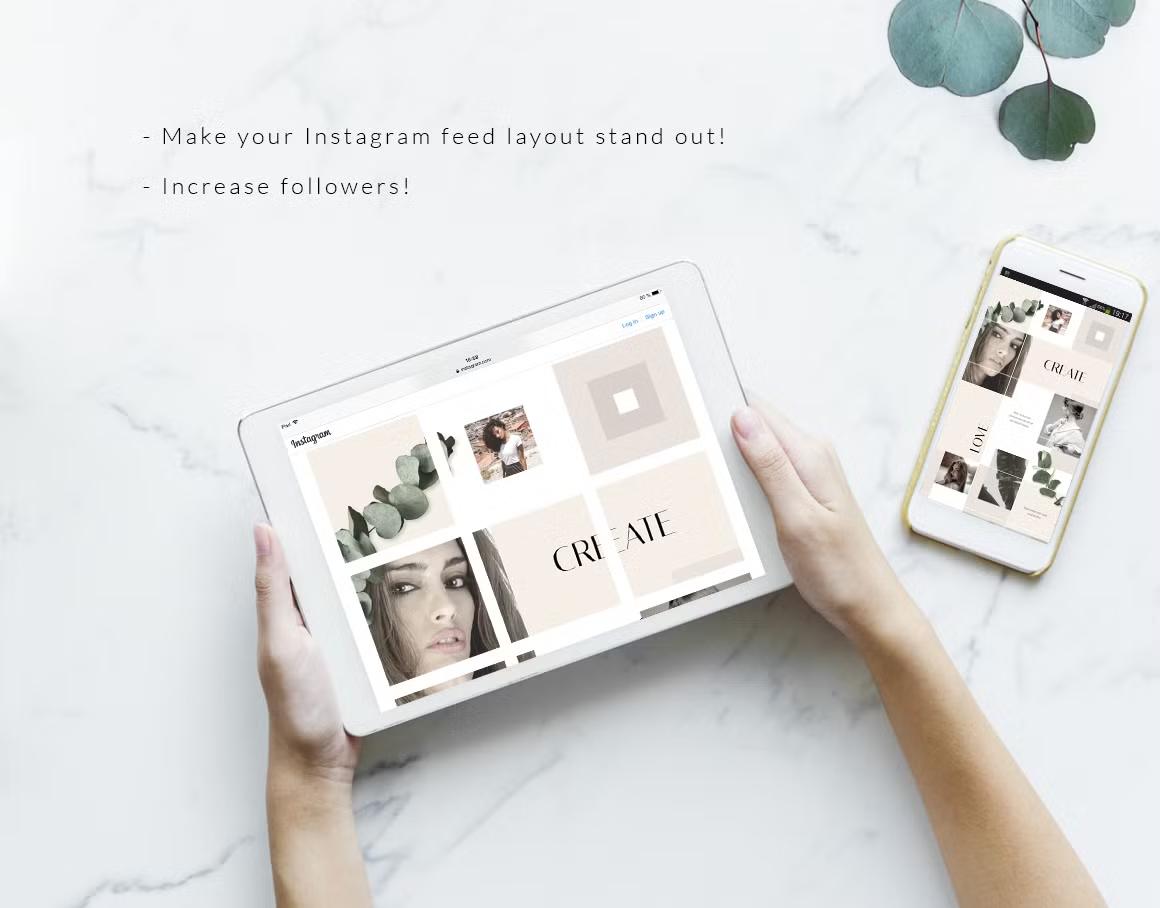 Make your brand on Instagram stand out with this stylish and versatile template, increase followers