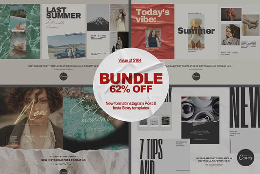 New Instagram Rectangular Format Canva BUNDLE v1
