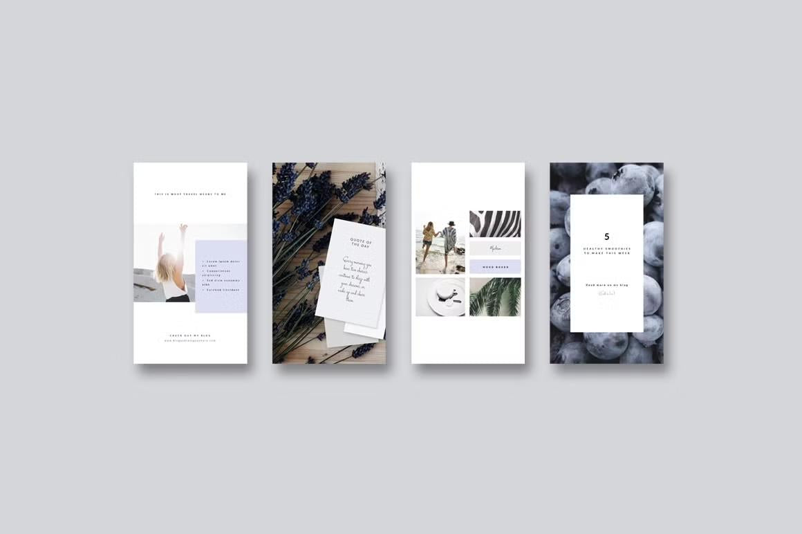 Perfect Instagram story templates for bloggers, photographers, and boutique owners seeking versatility