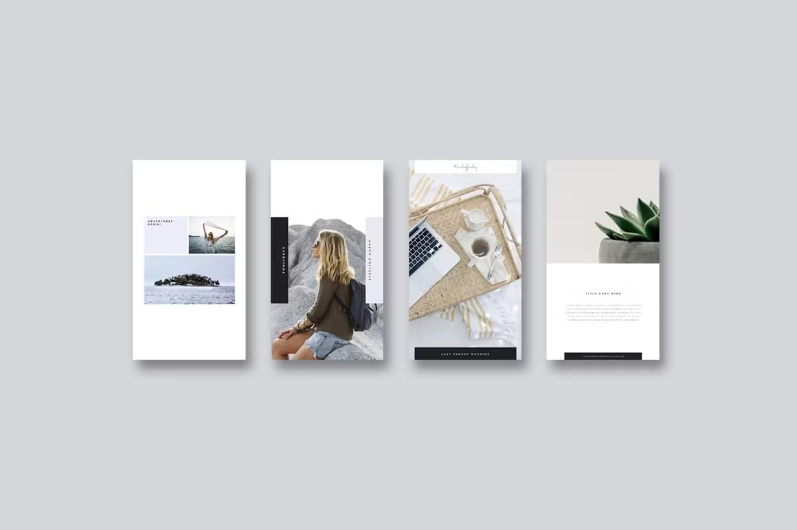 Chic pastel blue style Instagram story templates tailored for fashion influencers